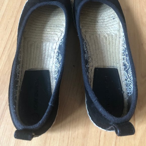 Tory Burch black suede Minnie espadrille flats - Picture 3 of 3